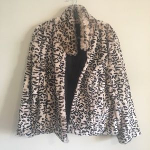 VICI Faux Fur Leopard Print Jacket